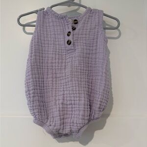 Lou Lou & Company Lavender Textured Baby Romper